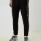 Pantaloni sport barbati Basic Branded cu logo brodat si croiala Regular Fit, negru L, Negru, L INTL, L (Z200: SIZE(3XSL &rarr; 5XL))