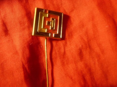 Insigna veche - Informatica ,Tehnica ,metal si email , h=1.9cm , ac relipit foto