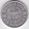 Germania 5 Reichsmark Potsdam Garrison Church 1935, Europa, Argint