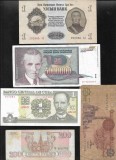 Set 5 bancnote de prin lume adunate (cele din imagini) #428, Asia