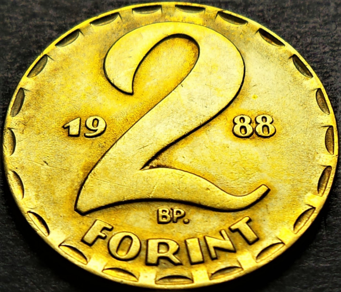 Moneda 2 FORINTI - RP UNGARA / UNGARIA COMUNISTA, anul 1988 * cod 1862