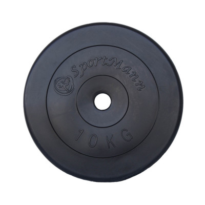 Greutate PVC 10kg/31mm Sportmann - negru FitLine Training foto