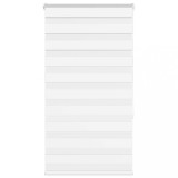 VidaXL Jaluzea tip zebra alb lățime țesătură 75,9 cm poliester