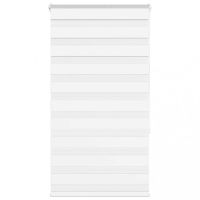 Jaluzea tip zebra alb lățime țesătură 75,9 cm poliester foto