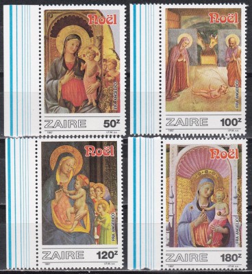 Zair 1987 - Crăciun - Tablouri, MNH foto