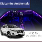 Kit lumini ambientale RGB Nissan Qashqai 2016-2022, control telefon sau OEM
