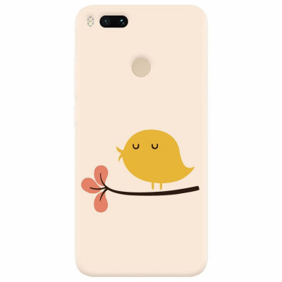 Husa silicon pentru Xiaomi Mi A1, Flat Minimal Cute Bird Illustration foto