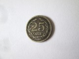 Suedia 25 Ore 1880 argint Oscar II,stare foarte buna cu patina deosebita la cel mai mic pret