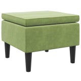 Cumpara ieftin Scaun cu picioare din lemn, verde deschis, catifea