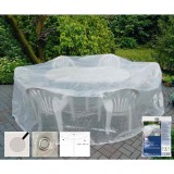 Husă de protecție transparentă pentru set de mobilier rotund, aprox. 320x93