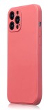 Husa din silicon compatibila cu iPhone 13 Pro Max, silk touch, interior din catifea cu decupaje la camere, Rosu deschis, X-Level