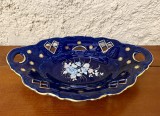 FRUCTIERA DIN PORTELAN COBALT- APULUM ALBA- IULIA L29CM