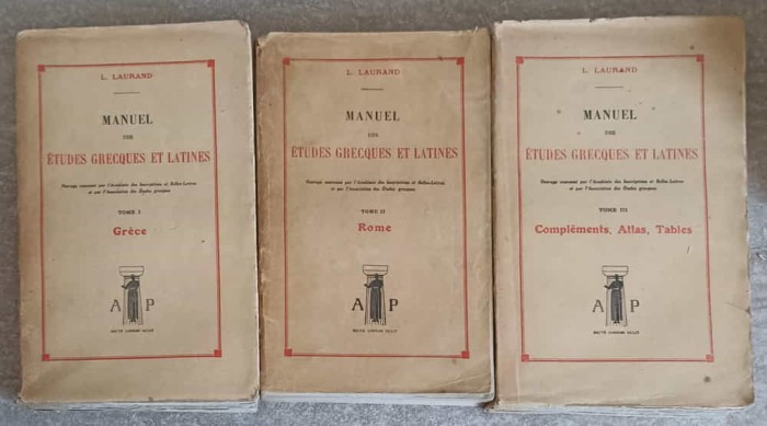 MANUEL DES ETUDES GRECQUES ET LATINES TOME 1-3-L. LAURAND-249876