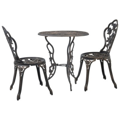 Gossi set mobilier bistro, 3 piese, aluminiu turnat foto