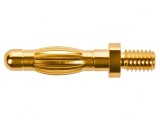 Mufă banană 4mm aurit &icirc;nşurubare