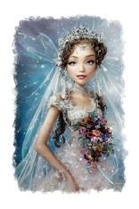 Sticker decorativ Mireasa, Alb, 85 cm, 11495ST foto