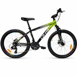 Cumpara ieftin Bicicleta pentru copii DHS Terrana 2423, 24 inch, verde-negru, 21 viteze
