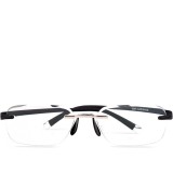 Ochelari de citit GQUEEN, pentru barbati, cu dioprii +2.5, metal/plastic, negru