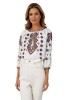 Bluza dama tip ie 257 bej/maro , marimea M, Casual, Bumbac