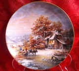 FARFURIE PORTELAN SELTMANN BAVARIA COLECTIA PEISAJE PITORESTI DE IARNA 19.5 CM