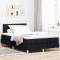 vidaXL Pat boxspring cu saltea cu saltea Negru 120 x 190 cm țesătură 3338981