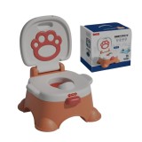 ​Olita bebelusi Ergonomica Tiibaby, Model cu Spatar Inalt si Vas Detasabil pentru Igienizare Rapida, Baza Fixa Antiderapanta, Albastru/Portocaliu