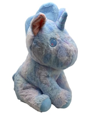 Jucarie unicorn din plus roz-albastru 40cm foto