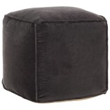 Cumpara ieftin Taburet puf, antracit, 40 x 40 x 40 cm, catifea