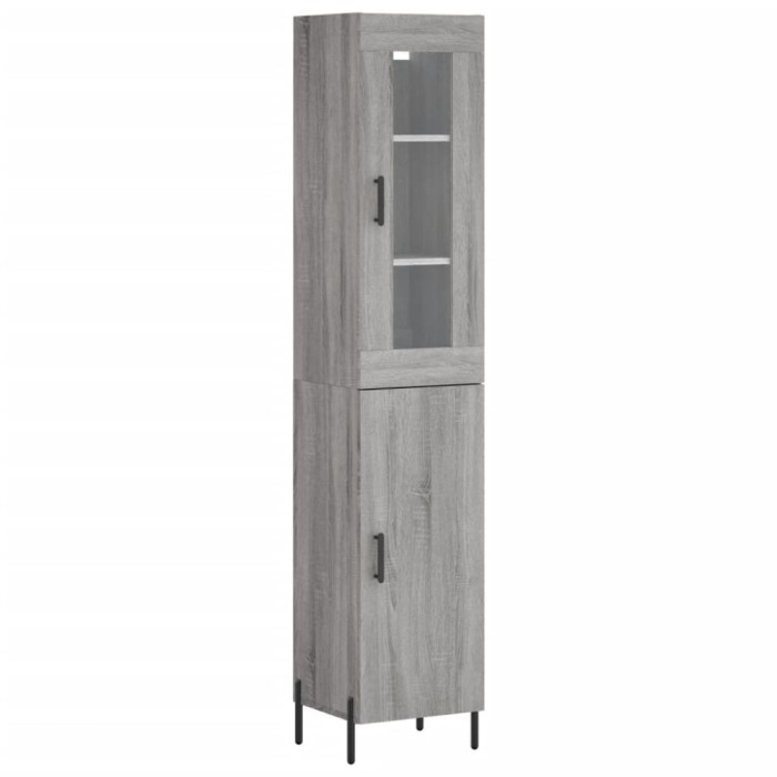 Dulap inalt, gri sonoma, 34,5x34x180 cm, lemn prelucrat