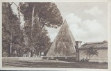 Carte postala, Roma, Piramide di Calo Cestio, perioada interbelica
