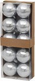 Set 10 globuri argintii MagicHome pentru bradul de Craciun, 5 cm