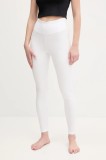 Casall jambiere de yoga Grace culoarea alb, neted, 25057