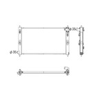 Radiator racire Citroen C-Crosser (Ep), 2007- (2,2 Hdi 115kw/2,4 125kw), Mitsubishi Asx (Ga), 2010-07.2013 ( 1,8 Di-D 85/110kw), Diesel/Benzina, Manu
