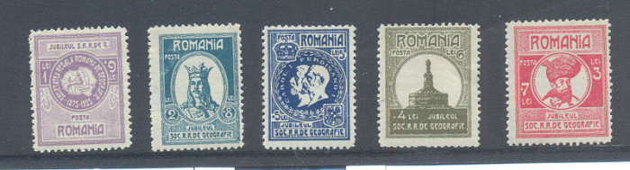 ROMANIA 1927. LP 75 , 50 de ani de la infiintarea Societatii Romane de Geografie