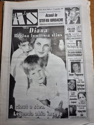 ziarul formula as 8 -15 septembrie 1997 - moartea printesei diana , interviu stefan iordache foto
