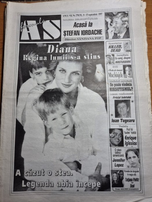 ziarul formula as 8 -15 septembrie 1997 - moartea printesei diana , interviu stefan iordache