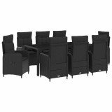 vidaXL Set dining pentru exterior cu pernă 9 pcs 3422305