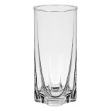 Pahar Sticla Elegant, Fund Patrat, Transparent, Capacitate 480ml, Oem