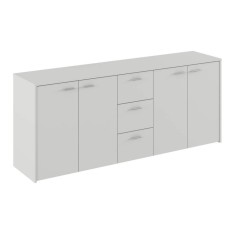 Comoda PAL alb Hugos 180x42x74.5 cm