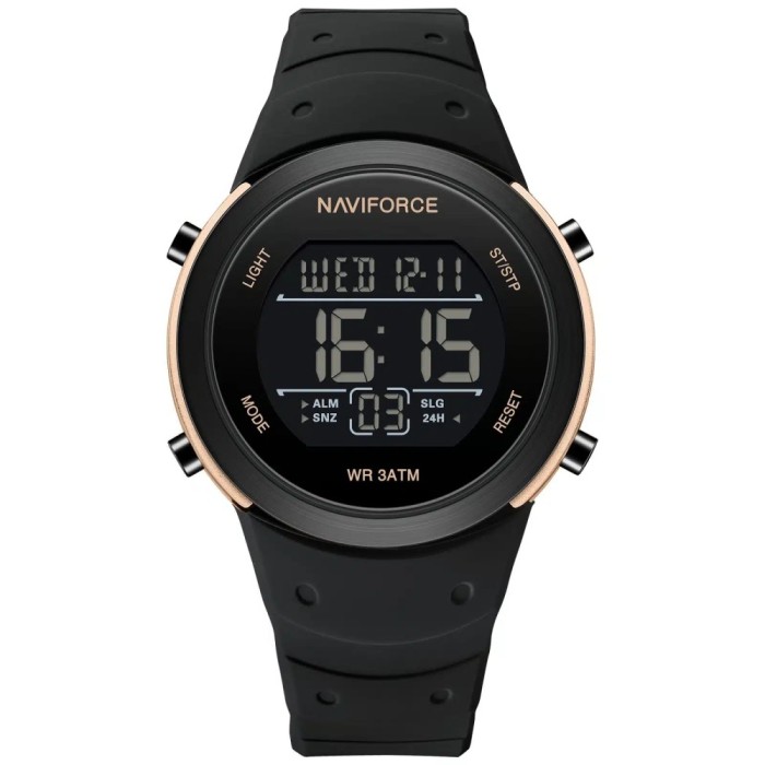 Ceas Barbati Naviforce 9246 Negru Auriu , Functii Multiple, Design Sport, Calendar