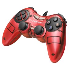 Controller cu fir pentru PC Esperanza Fighter, USB, 12 butoane, rosu foto