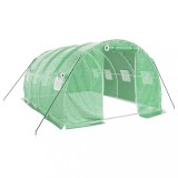 Cumpara ieftin Sera cu cadru din otel, verde, 12 m&sup2;, 4x3x2 m