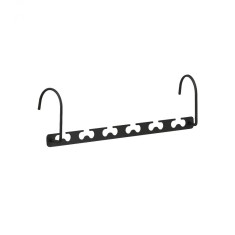 Organizator pentru umerase, set 6 bucati, Metal, Negru, 85 x 26 x 55 cm
