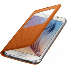 Pachet Folie Sticla + Husa Originala Samsung Galaxy S6 G920 S-View EF-CG920BO