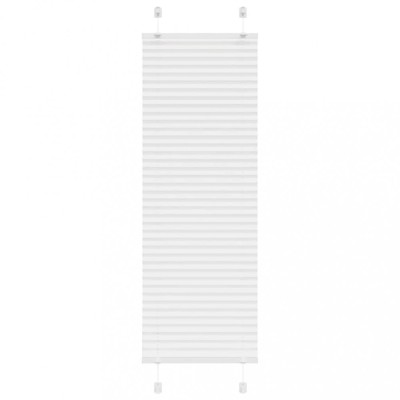 Jaluzea plisată alb 50x100 cm Lățime țesătură 49,4cm poliester foto
