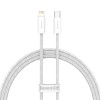 CABLU alimentare si date Baseus Dynamic, Fast Charging Data Cable pt. smartphone, USB Type-C la Lightning Iphone PD 20W, braided, 1m, alb &quot;CALD000002&quot;