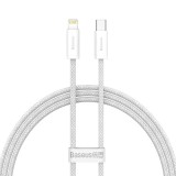 CABLU alimentare si date Baseus Dynamic, Fast Charging Data Cable pt. smartphone, USB Type-C la Lightning Iphone PD 20W, braided, 1m, alb &quot;CALD000002&quot;