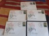 Set de 5 plicuri - Expofil - Simfonia Lalelelor - Pitesti 1980- stampile deosebite, Nestampilat
