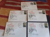 Set de 5 plicuri - Expofil - Simfonia Lalelelor - Pitesti 1980- stampile deosebite