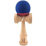 Kendama X Originala, Profesionala, Cyrax, din Lemn, 18 cm, Rubber Grip, Albastru inchis/Rosu